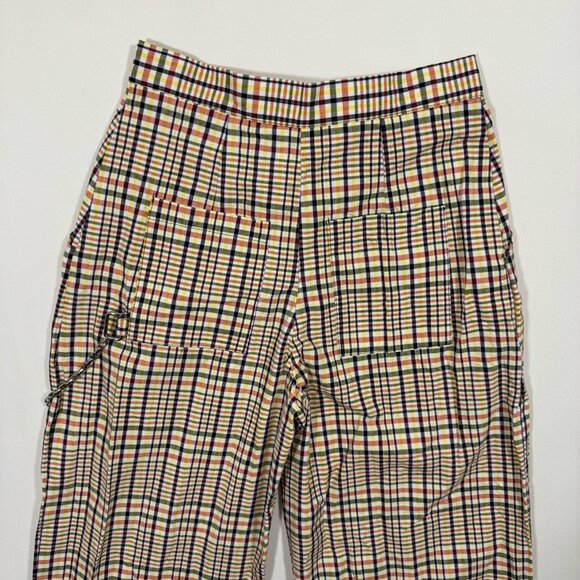 The Ragged Priest High Rise Checked Wide Pants S Chain Punk Grunge Streetwear UK - Picture 8 of 14